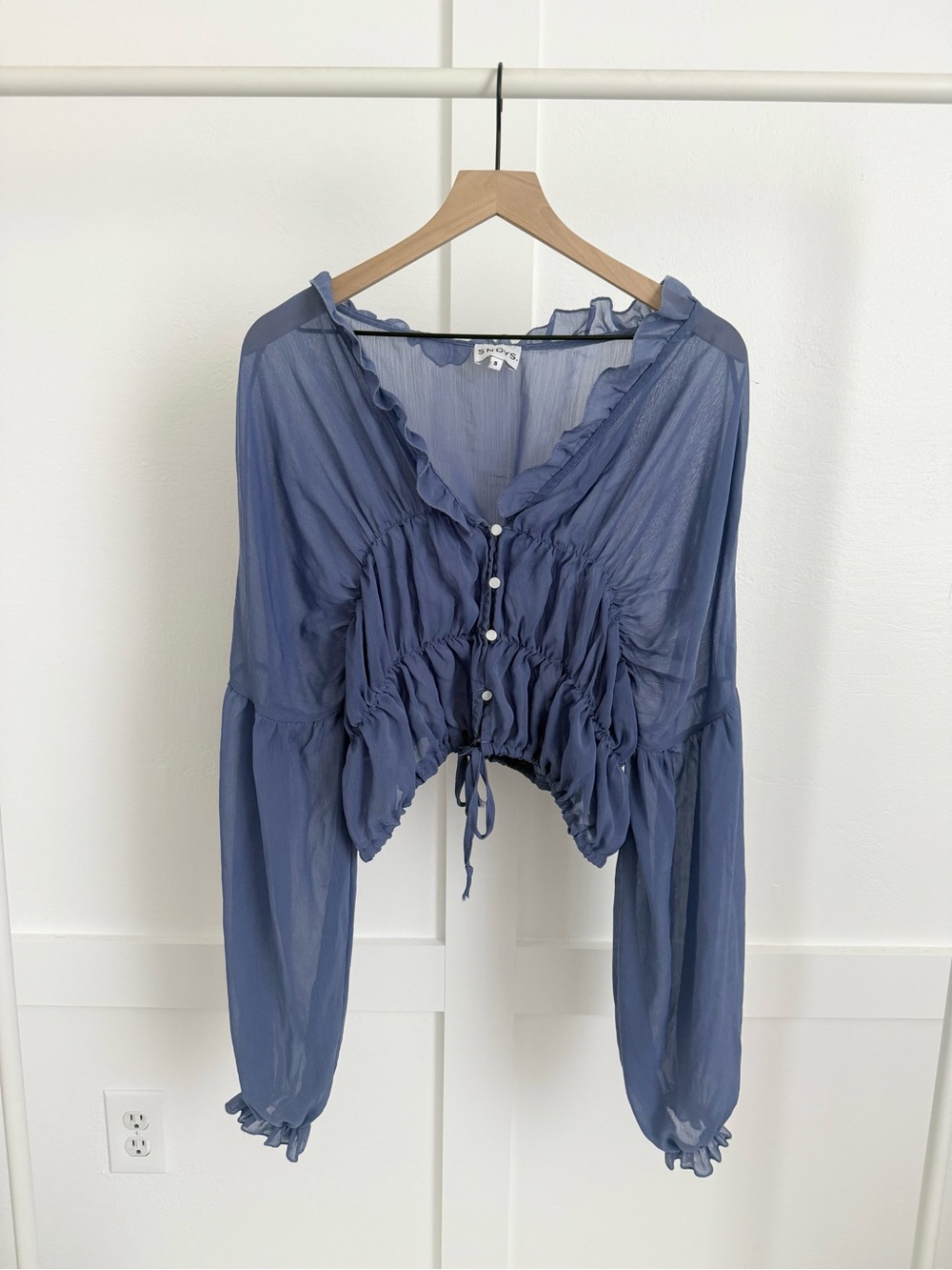 Revolve Sndys Bali Pleated Top Periwinkle